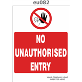 no unauthorised entry