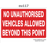 no unauthorised vehicles
