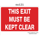 this exit must be kept clear