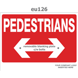 pedestrians removable arrow