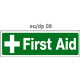 first aid door plate