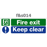 fire exit keep clear