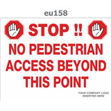 stop no pedestrians