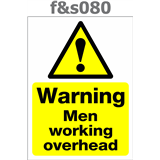warning men working overhead 
