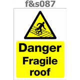 danger fragile roof