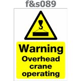 warning overhead crane operating