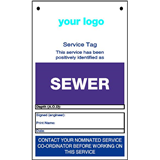 sewer service tag