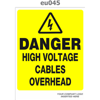 danger high voltages cables overhead
