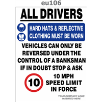 all drivers ppe reversing & speed limit