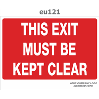 this exit must be kept clear