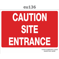 caution site entrance