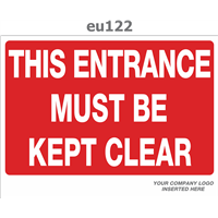 this entrance must be kept clear