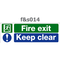 fire exit keep clear