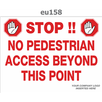 stop no pedestrians