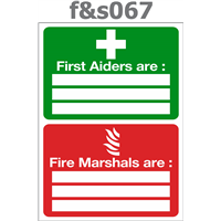 first aiders are fire marshals are