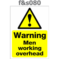 warning men working overhead 