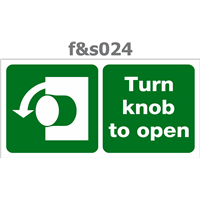 turn knob to open