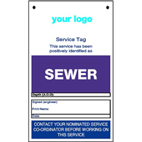 sewer service tag