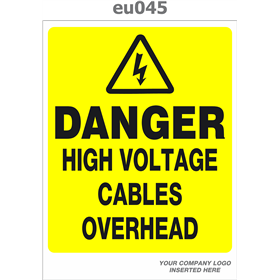 danger high voltages cables overhead