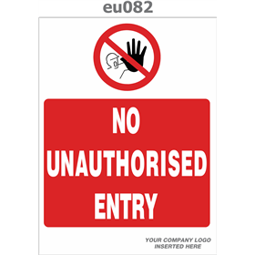no unauthorised entry