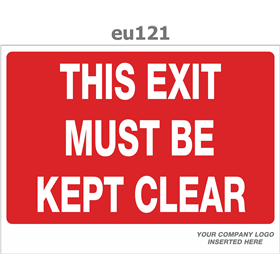 this exit must be kept clear