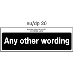 any other wording door plate