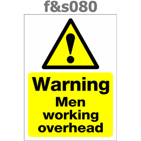 warning men working overhead 