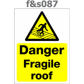 danger fragile roof
