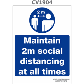maintain 2 metres social distancing