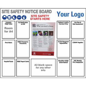 Site Safety Notice Board 1500