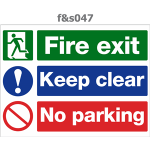 fire exit keep clear no parking